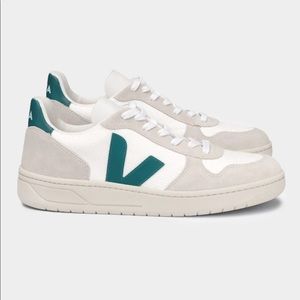 Veja V-10 Suede and Mesh Sneakers